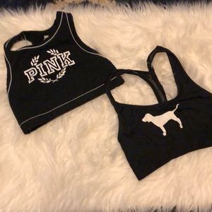 Victoria Secret Pink black size small sports bras